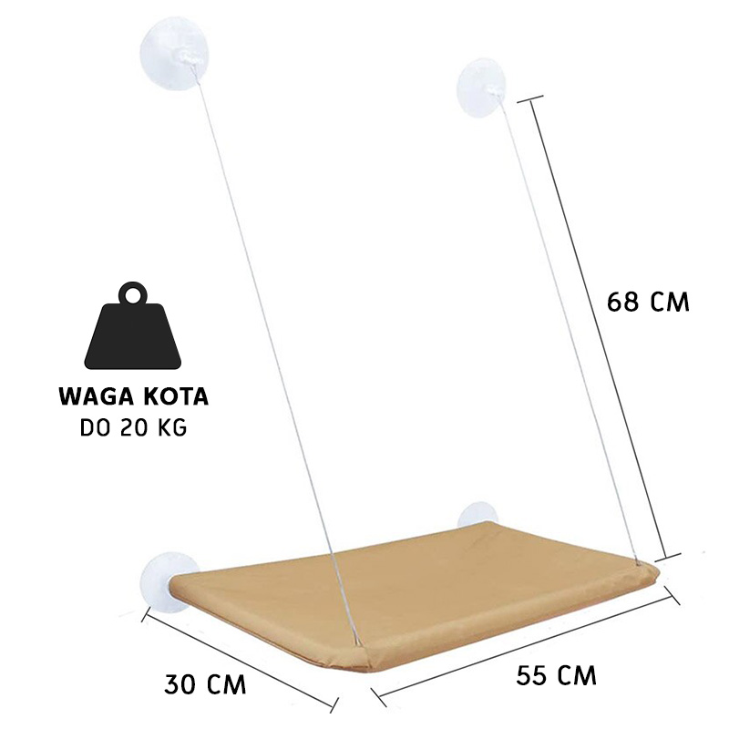 Detail stabilní konstrukce hamaky pro kočky