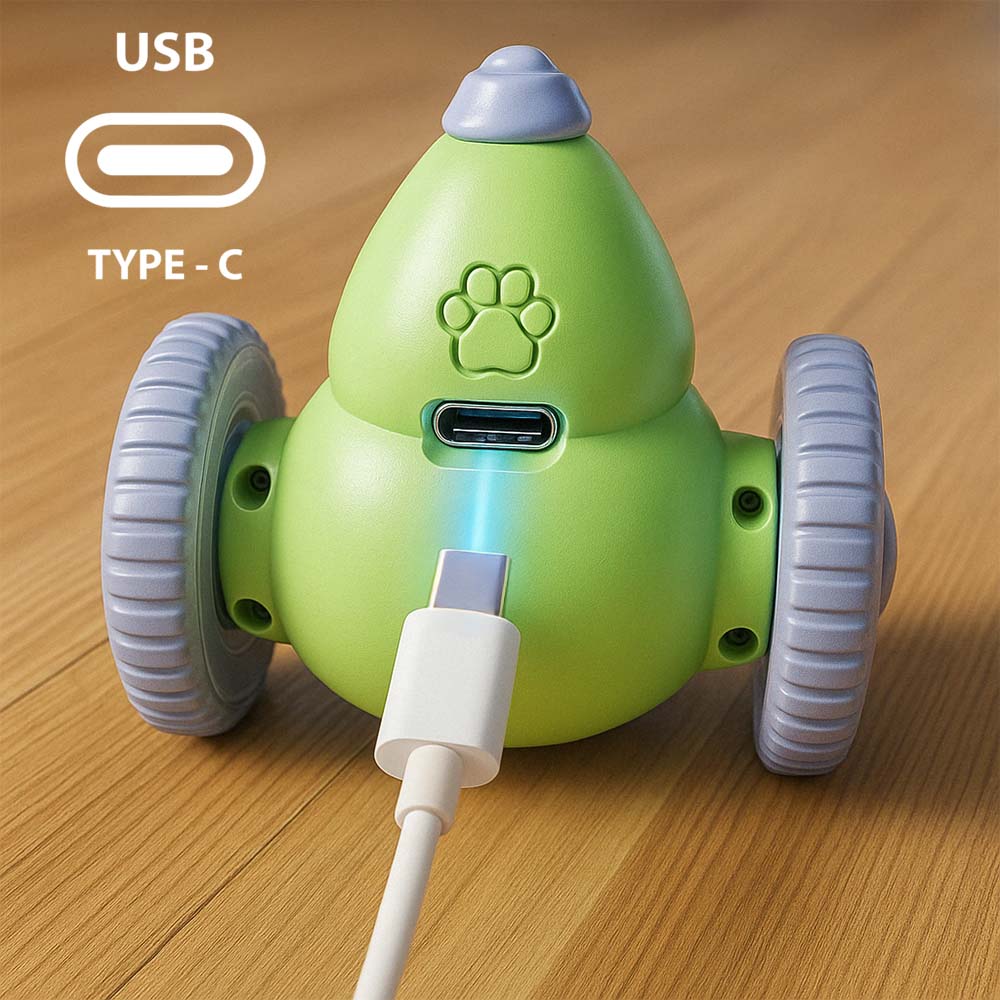 Dobíjecí hračka pro kočky s nabíjením přes USB-C