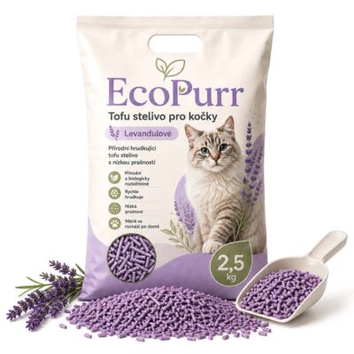 Tofu stelivo EcoPurr pro kočky 2,5 kg